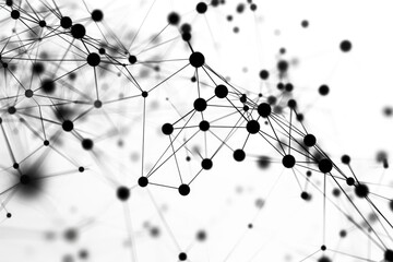 Abstract graphic with interconnected nodes forming a network. Suitable for technology, data analysis, communication, teamwork, and more.