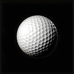 golf ball Realistic vector on black background