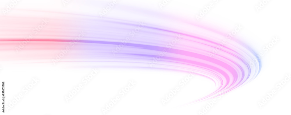 Fototapete vector speed of light in space on dark background. luminous green neon waves png. abstract light lin