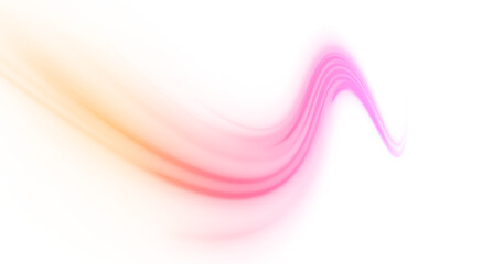 Electric technology in futuristic style neon color in PNG format on white transparent background for design and banners. Acceleration speed motion on night road.	