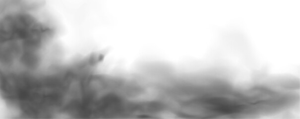 Fog or smoke isolated transparent special effect. Cutout clean white cloud transparent backgrounds special effect 3d illustration.  © ikril