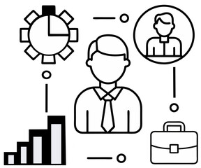 business people icon set