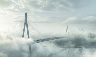 Fototapeta premium Bridge in the Clouds