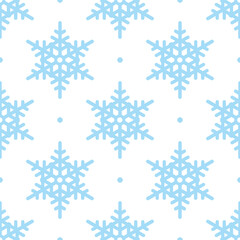 Snowflakes seamless pattern. Christmas ornament print.