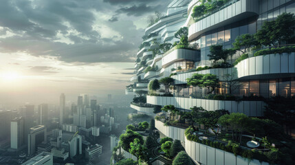 Obraz premium World Architecture Day, architect. unusual architecture. amazing buildings