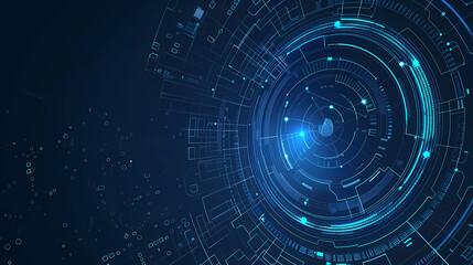 Blue technology element background, suitable for digital transformation display