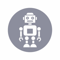 Fototapeta premium Robot vector Icon Representing Artificial Intelligence and Automation
