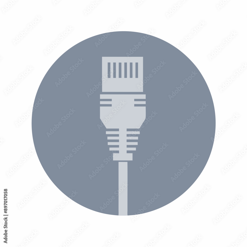 Aufkleber ethernet cable icon for network and internet connection