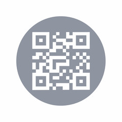 Minimalist QR Code Icon for Efficient Digital Transactions, Mobile Technology, Contactless Data Access, and Secure Information Systems