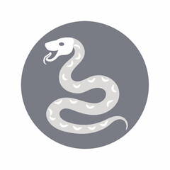 Minimalistic Snake Icon for Representing Wildlife, Nature, Exotic Animal Species, and Wilderness Design Concepts