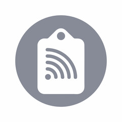 RFID Tag Icon for Advanced Contactless Data Transfer and Wireless Communication in IoT and Secure Systems