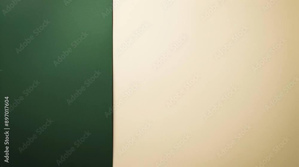 Poster background with a green and a beige part divided vertically, providing a neutral background with spa