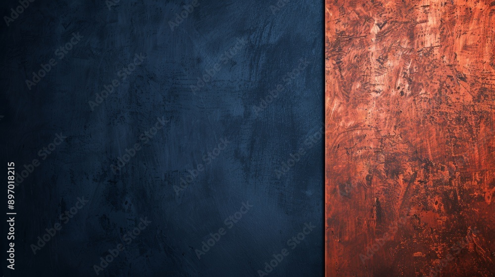 Aufkleber abstract background texture showing a blank wall separated in two by a vertical line, one half is pa