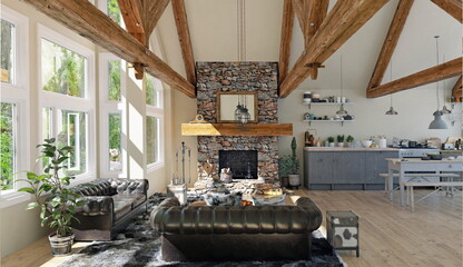 modern luxury house interior.