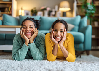 mother mom child daughter fun family man girl teenager teen  happy together happiness black african american bonding parent love single mom