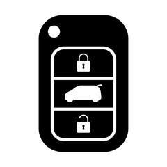 Car key icon, door system safety automobile web design, unlock button vector illustration