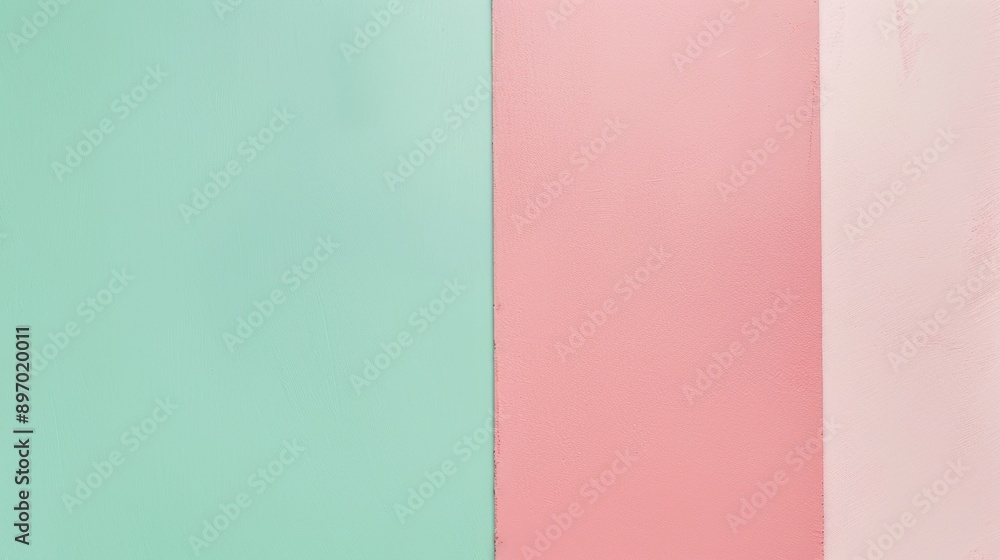 Poster Minimalist background displaying three vertical stripes in pastel colors, creating a simple and modern aesthetic. Perfect for adding a touch of color and elegance to any project