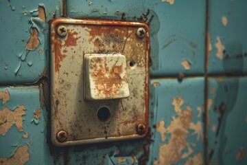 Germs on a bathroom light switch, [germs, bathroom], [showing everyday contamination].