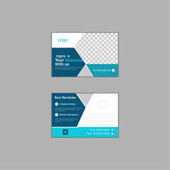 Modern postcard design template