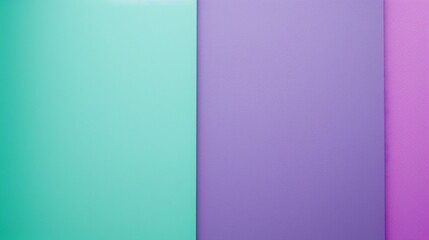 Fototapeta premium Abstract background with three vertical stripes of solid color, including turquoise, purple and pink, providing a vibrant and modern aesthetic