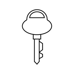 Key icon vector. Lock iluustartion sign. Closed symbol or logo.