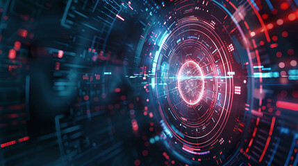 futuristic digital eye data network and cyber security technology background, digital data concept, abstract background of binary code and technology, End-to-end process, data, future tech concept
