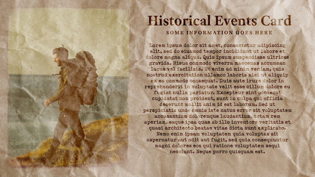 Historical Events Card Template