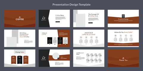 coffee shop presentation keynote design layout template