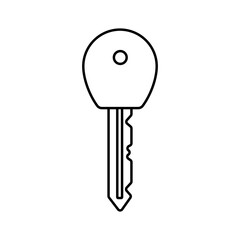 Key icon vector. Lock iluustartion sign. Closed symbol or logo.