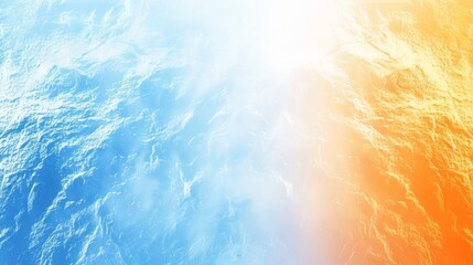 Obraz premium Abstract background with a textured surface fading from blue to orange, suggesting a concept of transition from cold to warm