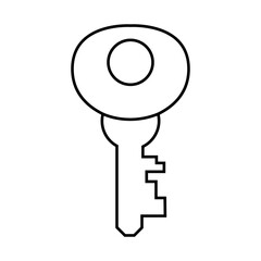Key icon vector. Lock iluustartion sign. Closed symbol or logo.
