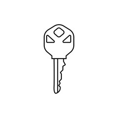 Key icon vector. Lock iluustartion sign. Closed symbol or logo.
