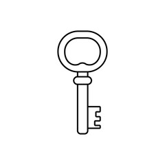 Key icon vector. Lock iluustartion sign. Closed symbol or logo.