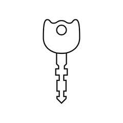 Key icon vector. Lock iluustartion sign. Closed symbol or logo.