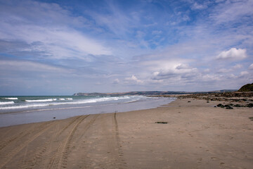 empty beach at cap gris nez

