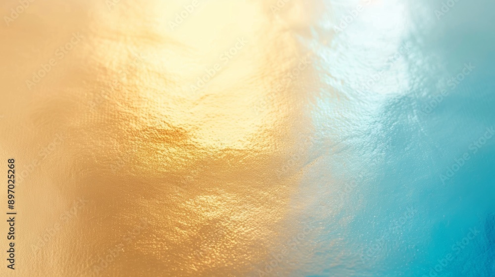 Poster abstract background with gold and blue metallic gradient, perfect for creating a luxurious and moder