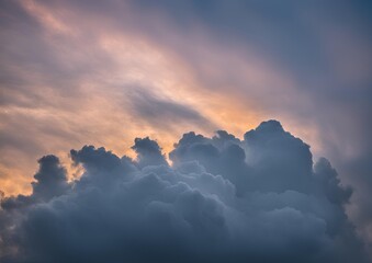 Fototapeta premium Isolated set of white clouds on a background.