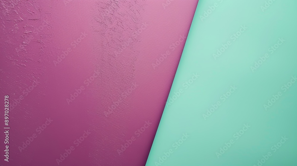 Aufkleber background with a diagonal line creating two different colored areas, a deep pink side with a slight