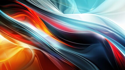 Vibrant wavy pattern on abstract background, ideal for tech themed design projects
