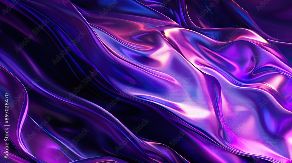 Aufkleber radiant abstract waves in the ultraviolet spectrum, perfect for creating eye-catching textures and d