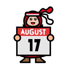 girl holding calendar 17 august