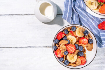 Cereal multigrain flakes with yogurt  and berries