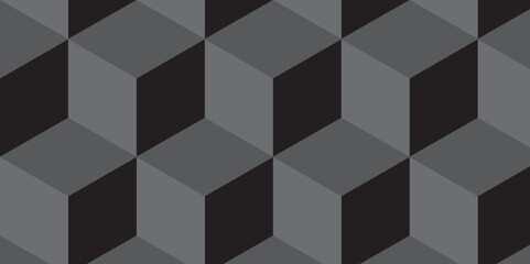 Obraz premium Minimal abstract dark black background from cubes victor art. Geometric tiles and mosaic creative stylish seamless pattern block cube background. minimal hexagon Cubes mosaic shape vector design