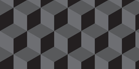 Obraz premium Minimal abstract dark black background from cubes victor art. Geometric tiles and mosaic creative stylish seamless pattern block cube background. minimal hexagon Cubes mosaic shape vector design