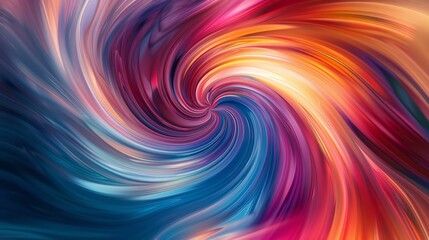 Obraz premium Vibrant abstract background with a colorful spiral pattern flowing outward from the center, creating energy and motion
