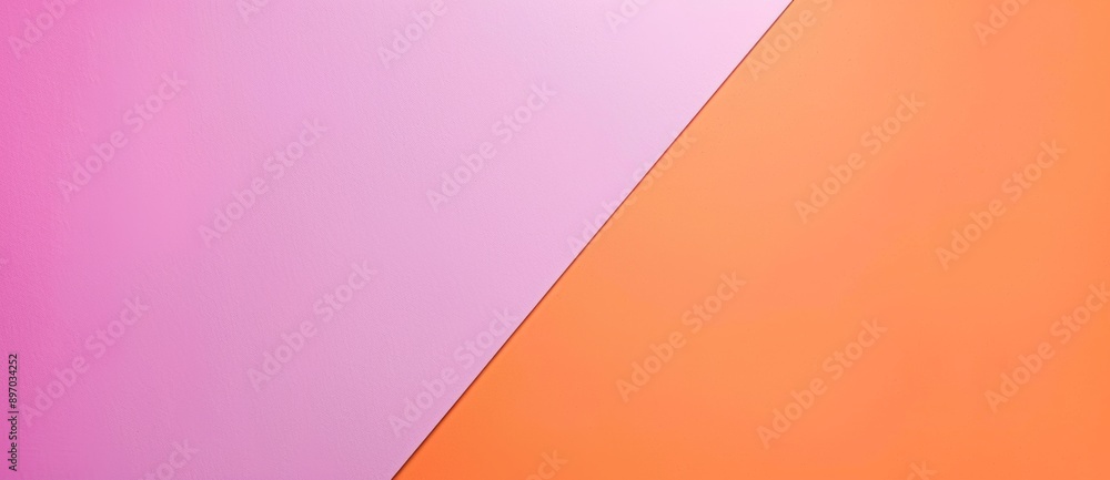 Aufkleber minimalist image featuring a pink and orange background divided by a sharp diagonal line, offering c