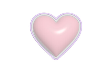 3Dのかわいい ぷっくりしたハート デコレーションにも使える