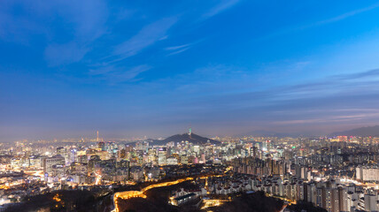 Seoul City at night South Korea