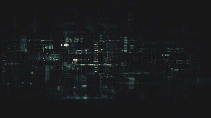 Futuristic screen display matrix, hi-tech digital data telemetry with encrypted numbers, display dynamic background for computer desktop screen display format