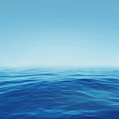 Serene Blue Water Horizon